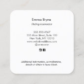 乗馬インストラクター名刺 スクエア名刺 (裏面)