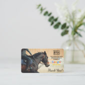 乗馬インストラクターGoogleレビューカード 名刺 (スタンド正面)