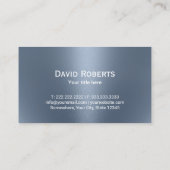 乗馬ウマ科の馬倶楽部ほこりっぽいブルー 名刺 (裏面)