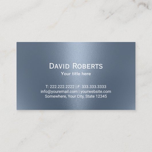 乗馬ウマ科の馬倶楽部ほこりっぽいブルー 名刺 (裏面)