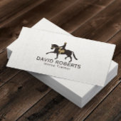乗馬ウマ科の馬調馬師 名刺