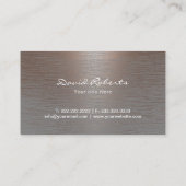 乗馬ウマ科の馬馬場モダン銅 名刺 (裏面)