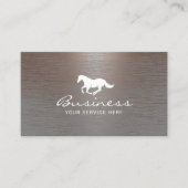 乗馬ウマ科の馬馬場モダン銅 名刺 (正面)