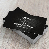 乗馬ウマ科の馬馬術のカスタムロゴ 名刺