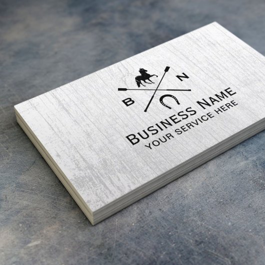 乗馬ウマ科の馬馬車木素朴木 名刺