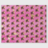 乗馬エクエストリアンピンク金ゴールド誕生日 ラッピングペーパー (フラット)