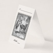 乗馬エレガントフード狼白黒スケッチ枠 (正面)