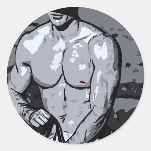 乗馬カウボーイ ラウンドシール (正面)