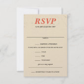 乗馬カップルの食べ物の選択と歌の要求 出欠カード (正面)