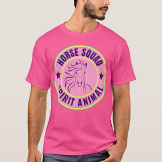 乗馬ガールズ 馬に乗る女の子 Tシャツ