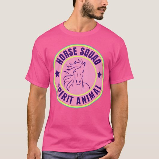 乗馬ガールズ 馬に乗る女の子 Tシャツ (正面)