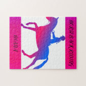 乗馬ガールパーソナライズされたパズル。 ジグソーパズル (横)