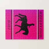 乗馬ガールパーソナライズされたパズル。ジグソー ジグソーパズル (横)