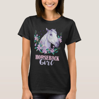 乗馬ガール乗馬馬好き馬乗り Tシャツ