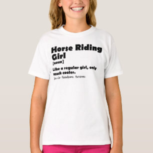 乗馬ガール定義おもしろい乗馬ライダー Tシャツ