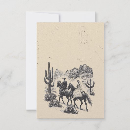 乗馬キャニオンカップルの食べ物の選択 出欠カード (裏面)