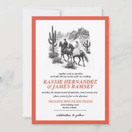 乗馬キャニオン結婚カップル 招待状