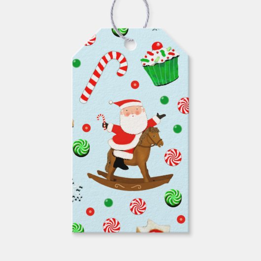乗馬クリスマス ギフトタグ (正面)