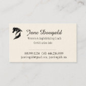 乗馬コーチインストラクタートレーナーカスタムブシン 名刺 (正面)