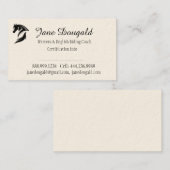 乗馬コーチインストラクタートレーナーカスタムブシン 名刺 (正面/裏面)