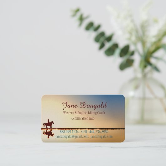 乗馬コーチインストラクタートレーナーカスタム 名刺 (スタンド正面)
