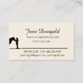 乗馬コーチインストラクタートレーナーカスタム 名刺 (正面)