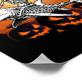 乗馬シャーク怠惰ハロウィーンの衣装おもしろい動物 ポスター (角)