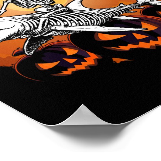 乗馬シャーク怠惰ハロウィーンの衣装おもしろい動物 ポスター (角)