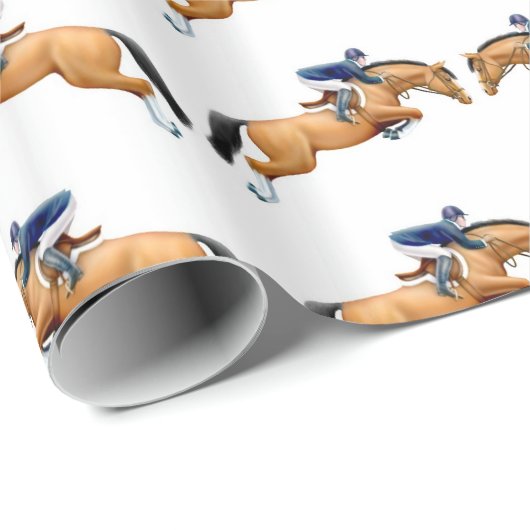 乗馬ショーのジャンパーの馬のギフト用包装紙 ラッピングペーパー (ロールコーナー)