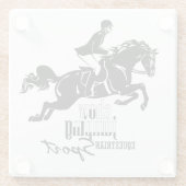 乗馬ショーの跳躍 ガラスコースター (裏面)