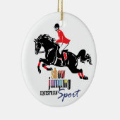 乗馬ショーの跳躍 セラミックオーナメント (右)