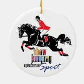 乗馬ショーの跳躍 セラミックオーナメント (裏面)