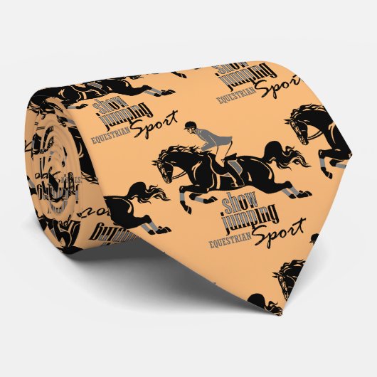 乗馬ショーの跳躍 ネクタイ (ロール)