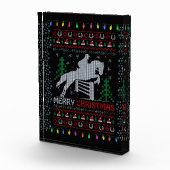乗馬ジャンプのメリークリスマス フォトブロック (右)