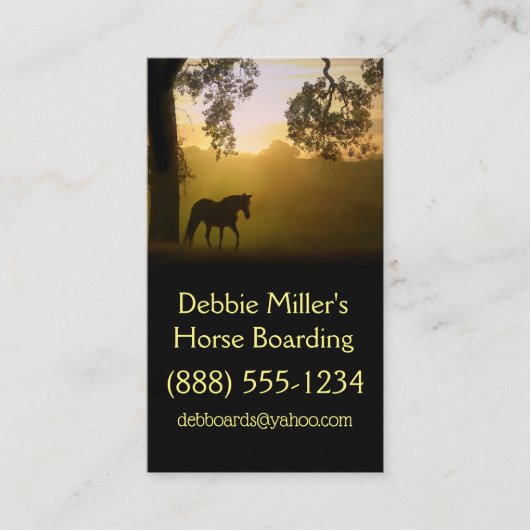 乗馬ステープル  名刺 (正面)