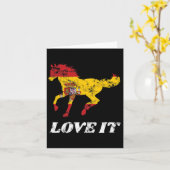 乗馬スペインの乗馬ライダーエクエストランポー カード (黄色い花)