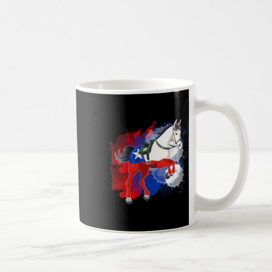 乗馬チリ国旗 コーヒーマグカップ (右)