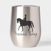 乗馬デザイン熱ワインタンブラー (背面)