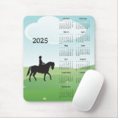 乗馬デザイン2025カレンダーマウスパッド マウスパッド (マウス)