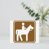 乗馬ハイウェイ標識 ポストカード (スタンド正面)