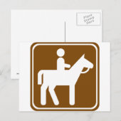 乗馬ハイウェイ標識 ポストカード (正面/裏面)