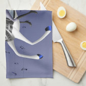 乗馬バイオリニスト海軍茶タオル キッチンタオル (四つ折り)