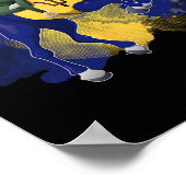 乗馬バルバドス国旗 ポスター (角)