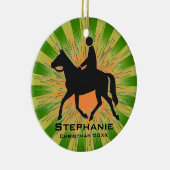 乗馬パーソナライズされたオーナメント セラミックオーナメント (右)