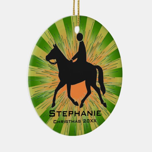 乗馬パーソナライズされたオーナメント セラミックオーナメント (右)