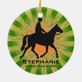 乗馬パーソナライズされたオーナメント セラミックオーナメント (裏面)