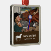 乗馬パーソナライズされた写真馬術 メタルオーナメント (右)