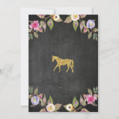 乗馬パーティーの招待ポニーチョークの招待状 招待状 (裏面)