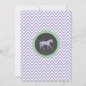 乗馬パーティー招待状パープルポニー招待状 招待状 (裏面)