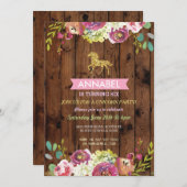 乗馬パーティー招待状ポニーウッド招待状 招待状 (正面/裏面)